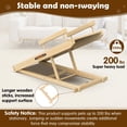 thumbnail image 4 of Dog Ramp for Couch, Bed or Car, Wooden 44" Long Pet Stairs for Small & Large Old Dogs & Cats, Hold up to 200lb, 5 Adjustable Height from 14.96" to 22", Portable Doggie Steps, Excellent Traction, 4 of 7