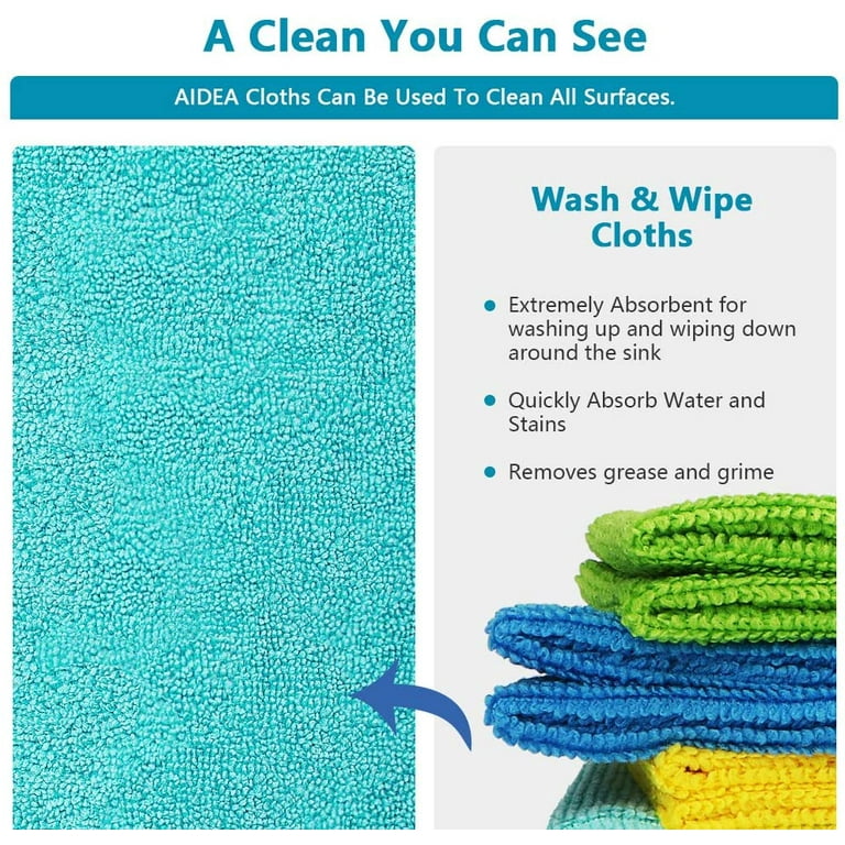Microfiber Cleaning Cloth, Multi-purpose Lint-Free Towels, 12-Pack — PIPE  DECOR