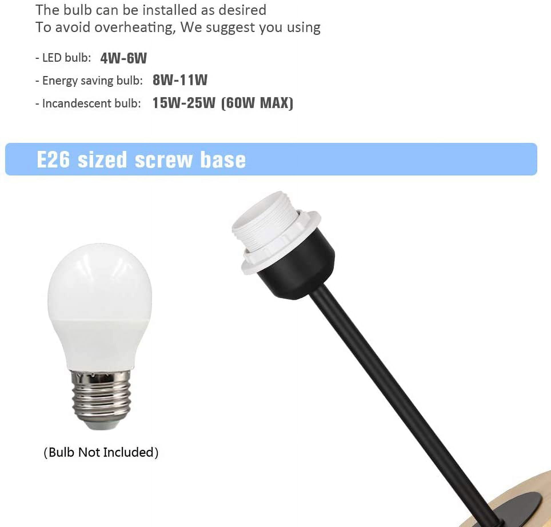 Haitral Modern 15.4" 2-Lights Bedside Lamp Sets with Cylinder Fabric Shade, Black, 2-Pieces