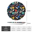 thumbnail image 2 of Balery Bowling Ball Print Bone China Decorative Plate Ceramic Dinner Plates Art Crafts with Display Stand-7in, 2 of 6