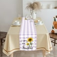 thumbnail image 4 of Nappe Décorative en Coton Long Motif Tournesol à Carreaux, 4 of 5