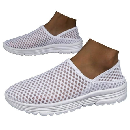 Mens Womens Semi Casual Slip On Shoes Wide Width Walking Shoes Casual Loafers Comfortable Orthopedic Shoes for Men with Arch Support