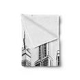 thumbnail image 2 of Cityscape Soft Flannel Fleece Blanket, Urban Arhitecture Sketch Skyscraper Metropolis Grunge Handdrawn Modern Scenery, Cozy Plush for Indoor and Outdoor Use, 50" x 70", Black White, by Ambesonne, 2 of 5