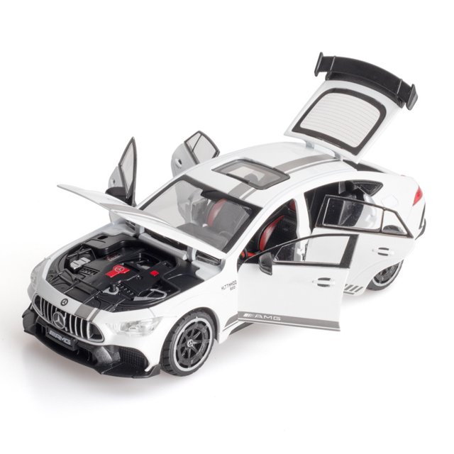 1:24 Mercedes-Benz AMG GT63 Diecast Alloy Car Model Metal Toy With Sound Light Pull Back For Kid Children Collection A478 White No box