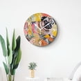 thumbnail image 4 of 10 Inch Wall Clock Battery Operated Silent Clock Decorative for Office, Kitchen, Outdoor, Living RoomPug Dog Geometric Triangle Striped Elegant, 4 of 4