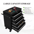 thumbnail image 5 of Broadfashion, 59.18 lb, 20.11" Steel 5-Drawer Rolling Tool Box, Black, 5 of 8