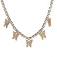 thumbnail image 1 of Collar de mariposa de lujo, hermoso colgante de cristal de circonita cúbica, gargantilla, cadena de mariposa brillante, joyería para mujeres, niñas, regalo, oro-2713, 1 of 5