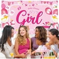 thumbnail image 4 of It's a Girl Banner for Girl Baby Shower Indoor Wall Backdrop Decoration, 72.8 x 43.3Inch, 4 of 7