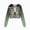 L101-Green, variant on Ladies Halloween Graphic Crop Hooded Jacket, Full Zip Long Sleeve Skeleton Print Cropped Sweatshirt Outerwear(L101-Mint Green,M)