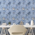 thumbnail image 2 of Ambesonne Birds and Nature Peel & Stick Wallpaper for Home, Floral Outline Art, 13"x72", Lavender Blue White, 2 of 5