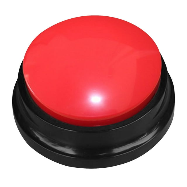 Bouton de Communication d'Entraînement pour Animaux de Compagnie Rouge Jouet Sonore Enregistrable pour Chiens Chats Enseigner Commandes Aide Interactive Outil d'Apprentissage Amusant pour les Amoureux des Animaux