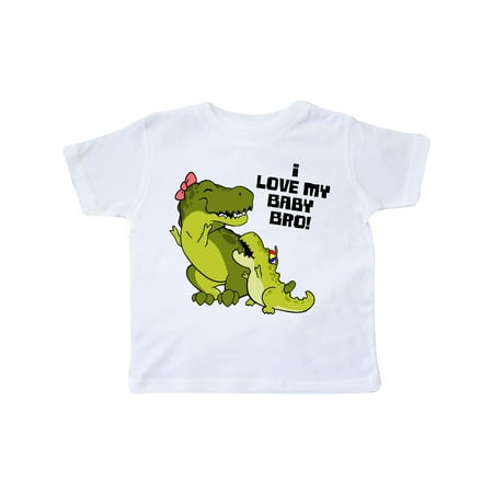 

Inktastic I Love my Baby Bro with Baby Tyrannosaurus Gift Toddler Boy or Toddler Girl T-Shirt