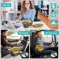 thumbnail image 2 of Electric Lunch Box 60W Food Heater Warmer, Eocolz 2 in 1 Portable Lunch Box for Car Truck Home Work Leak Proof with 1.5L Removable 304 Stainless Steel Container & Spoon 2 Compartments 110V 12V 24V, 2 of 8