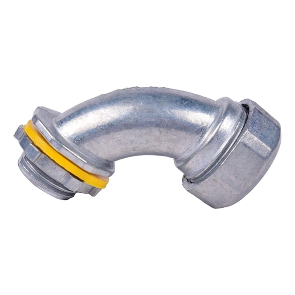 Conector Liquidtight Curvo Anclo 3/8" Metal Galvanizado