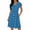 Blue, variant on Summer Dresses for Women Plus Size Flutter Sleeve V Neck Sundress A Line Polka Dot Mini Dress Weekend Wear
