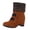 Brown, variant on Women's Ankle Boots Warm Fur Lined Wedge Hidden Heel Pull on Fashion Casual Winter Boots