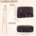 thumbnail image 4 of FORMRS Women Crossbody Purse with Chain Strap Vegan Leather Shoulder Handbag, Dark Purple Floral Pattern, 4 of 7