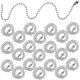 thumbnail image 3 of 100 Uds. Cadenas de cuentas reemplazables llaveros ajustables cadenas de etiquetas de hierro suministro de etiquetas, 3 of 6