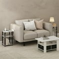 thumbnail image 5 of Pemberly Row 3-Tier USB Type-C Charging Port End Table in Marble White Set of 2, 5 of 5