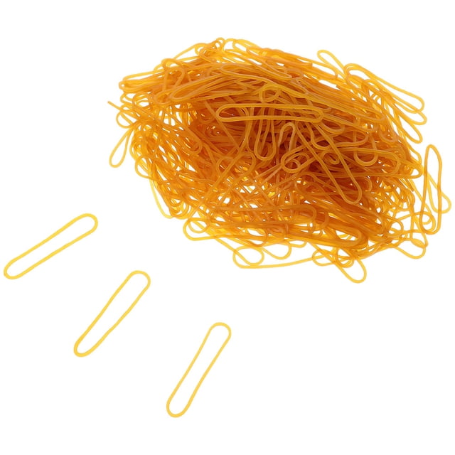 HAMPPLIES 2Pack Yellow Elastic Rubber Bands for Office Use Strong and Soft Bands for File Organization and More