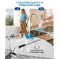 thumbnail image 6 of BIMZUC Electric Spin Scrubber, Cordless Cleaning Brush,8 Replaceable Heads, 4 Adjustable Angles, Remote Switch, White, 6 of 7