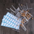 thumbnail image 3 of MasteelfCA 50pcs 1.2x7.5cm Plastic Clear Test Tubes with Cork Stoppers and Brush for Scientific Experiments Powder Liquid Storage (50pcs with 2pcs Stickers of 24 Labels), 3 of 7