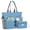 Navy, variant on SpaceMuse Waterproof & Sandproof Beach Tote Bag for Women, Large Capacity Swim Pool Bag Zipper Closure with Pouch for Beach Travel & Weekend Trips