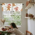 thumbnail image 5 of Christmas Valance for Windows,Gingerbread Man Winter Window Treatments 1 Panel Short Curtains for Kitchen Windows Bathroom Bedroom,54 x 18 Inch, 5 of 6