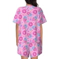 thumbnail image 3 of Lsque Donuts Women's Short-Sleeved Pajama Set - 2 Piece Soft and Lightweight Sleepwear Set-X-Large, 3 of 9