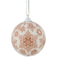 thumbnail image 3 of Northlight 14-Piece Brown Snowflake Decoupage Christmas Ball Ornament Set, 2.25" (60mm), 3 of 6