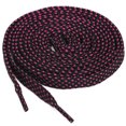 thumbnail image 1 of 3 Pares De Cordones Para Zapatillas Doble Capa Punto Hueca Plana Fucsia Negro 140 cm/55, 1 of 4