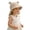 Khaki, variant on Kids Bear Ear Bucket Hat Solid Beige Color Cute Animal Design Wide Brim with Adjustable Chin Strap Breathable Cap for Outdoor Beach,Pink,1-4 Years