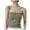 Army Green, variant on Women Summer Tops Japanese And Korean Top With Cups For Women [ 3D Honeycomb Shawl・ Effect] [ long Design] Highly Elastic Soft Sweat Absorbent And Seamless 1 Apparel Top Female Camisole Dark Gray L