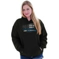 thumbnail image 4 of United We Stand Blue Live Matter Flag Unisex Plus Fleece Graphic Hoodie Brisco Brands 3X, 4 of 5