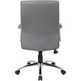 thumbnail image 3 of Pemberly Row Fauteuil de Direction Pivotant Moderne Rembourré en Similicuir Gris, 3 of 7