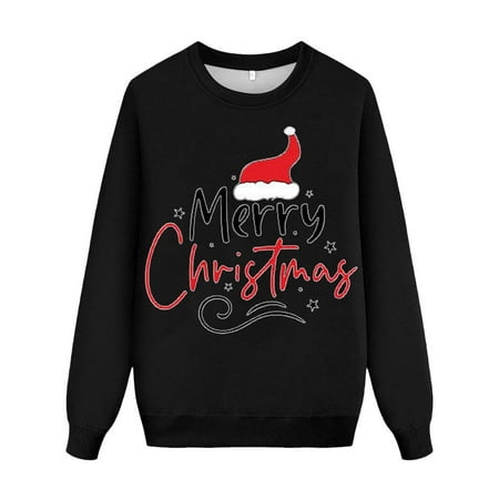 

Family Matching Outfits Christmas Printed Long Sleeve Round Neck Casual Hoodie Family Gathering Casual Pajamas Set Grey 4 years - 5 years