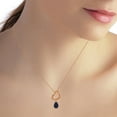 thumbnail image 3 of Galaxy Gold 14K Solid Gold Natural Sapphire Drop Pendant Necklace for Women - Rose Gold Fine Jewelry, 3 of 3