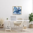 thumbnail image 2 of Stupell Industries Blue Beauty Blossom Gold Framed Floater Canvas Wall Art design by Rebecca Meyers, 25 x 25, 2 of 9
