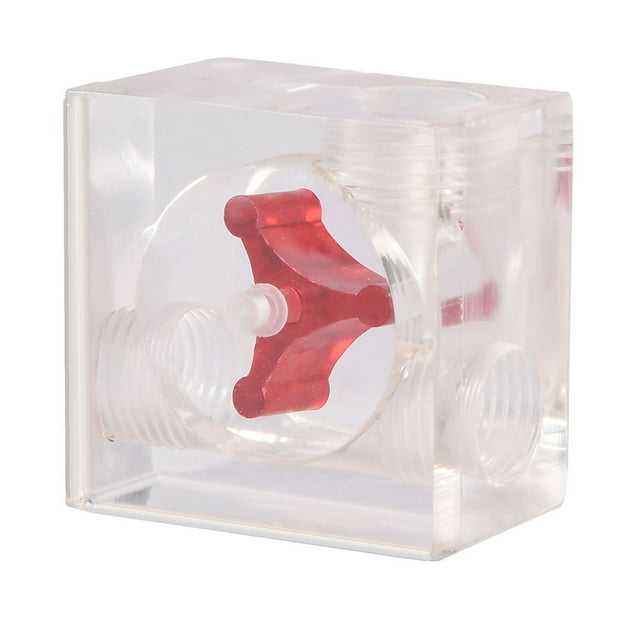 Indicador de caudalímetro de 3 impulsores para sistema de refrigeración por agua de PC Rosca G1/4 Cuadrada de 3 vías