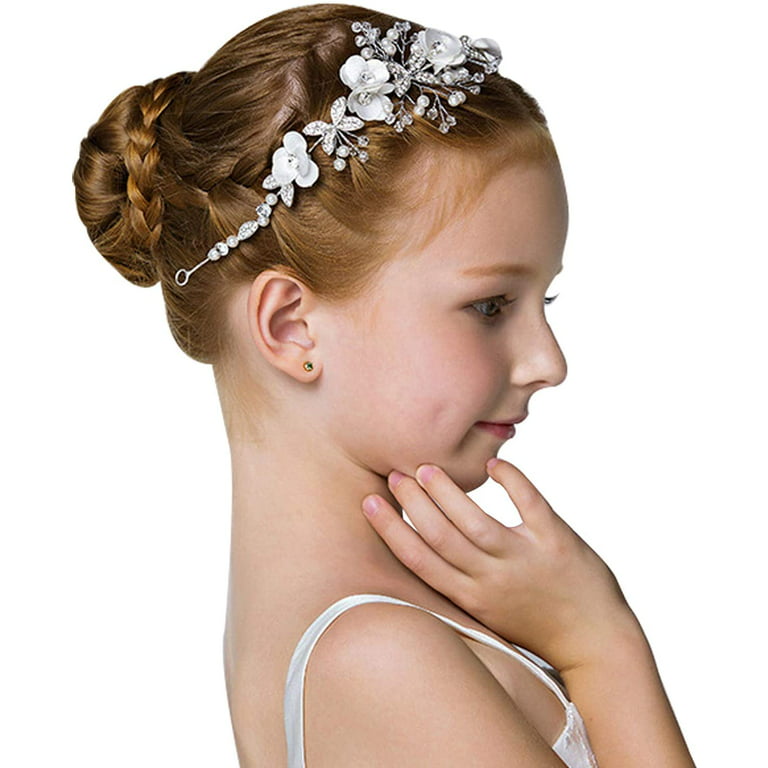 Be Something New Wedding Veil Tie Headband with Pearls and Flowers