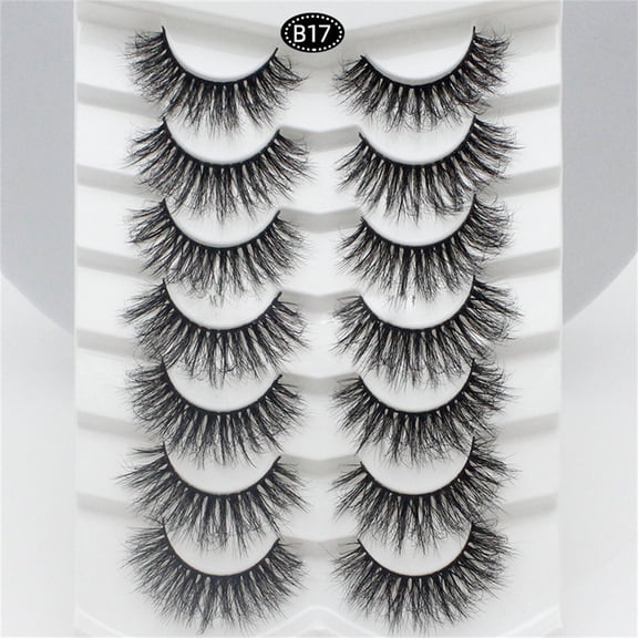 5 Pairs Soft Lashes 3D 6D Volume Eyelashes Natural Reusable False Eyelash Set