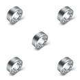 thumbnail image 2 of Jumpingount Anillo de acero inoxidable Patrón de anzuelo Banda de superficie irregular Estilo simple Accesorio de moda Joyería Día del padre 8 Type2 NO2, 2 of 6