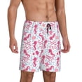 thumbnail image 2 of Bixox Men's Seahorse and Starfish printed lightweight casual shorts, soft sleep shorts with pockets., 2 of 7
