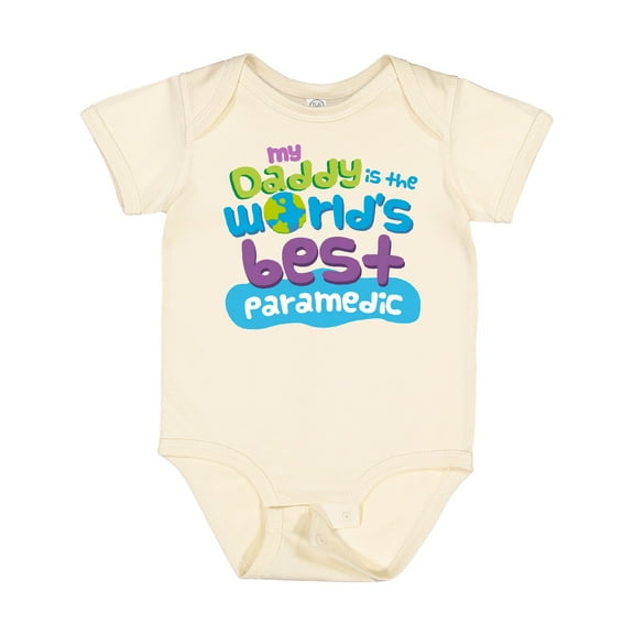 Inktastic My Daddy is the Best Paramedic Boys or Girls Baby Bodysuit