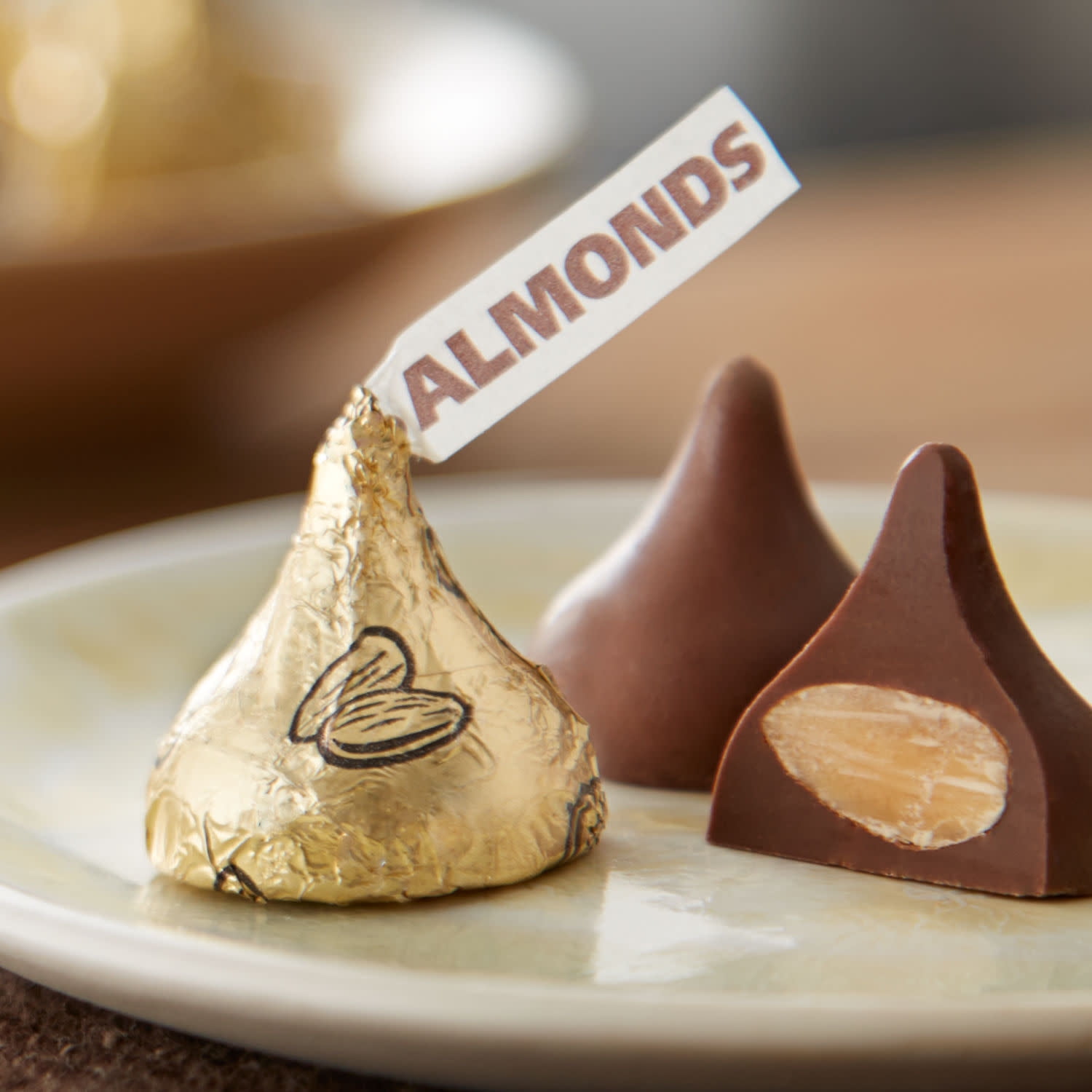 (6 pack) Hershey's Kisses Milk Chocolate with Almonds Candy, Bag 4.48 oz