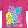 thumbnail image 3 of Monster High - Pastel Cut Out Character Spots - Toddler & Youth Girls Short Sleeve Graphic T-Shirt, 3 of 5