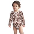 thumbnail image 2 of Xecao Coffee Rugby Print Baby unisex-baby Cotton Long-sleeve Bodysuits-6 Months, 2 of 6