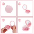 thumbnail image 3 of Hair Brush with Mirror, Foldable Compact Travel Size, 2 in 1 Design, Pink for Women and Girls, 3 of 4