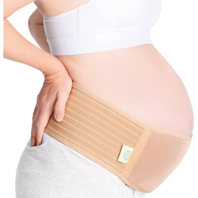 Cinturón De Vientre De Maternidad CHAO Soporte De Vientre Transpirable Suave Marrón L