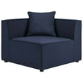thumbnail image 3 of Lounge Loveseat Chaise Sofa, Fabric, Blue Navy, Modern Contemporary Urban Design, Outdoor Patio Balcony Cafe Bistro Garden Furniture Hotel Hospitality, 3 of 9